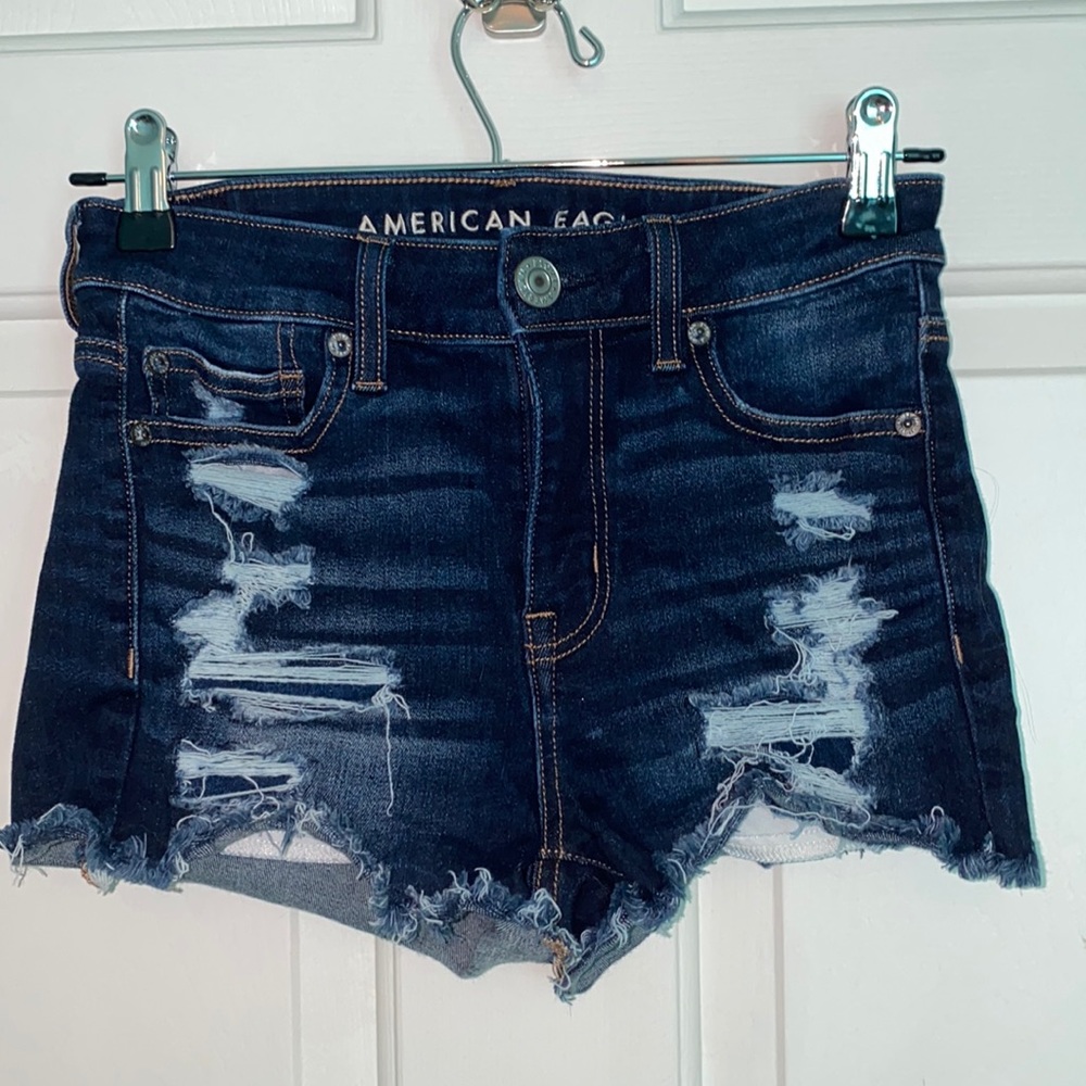 American Eagle high rise jean shorts!